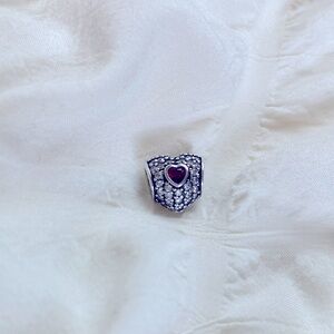 Pandora Red In My Heart Charm Pave Crystal Retired